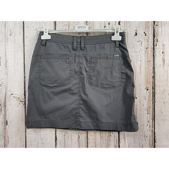 ALK Women's Small CQR Gray Flat Front Active Skort Skirt W Built In Shorts EUC - Picture 6 of 8